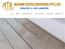 Tablet Screenshot of mianoortextile.com